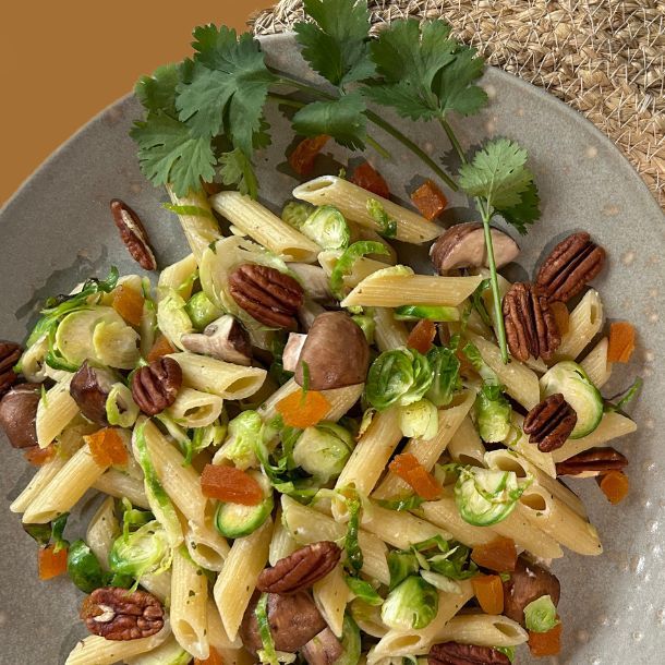 Penne met spruitjes en roomkaas